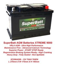 SuperBatt XC096 AGM Start Stop