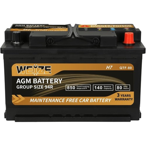 Automotive agm battery volt - 12,
